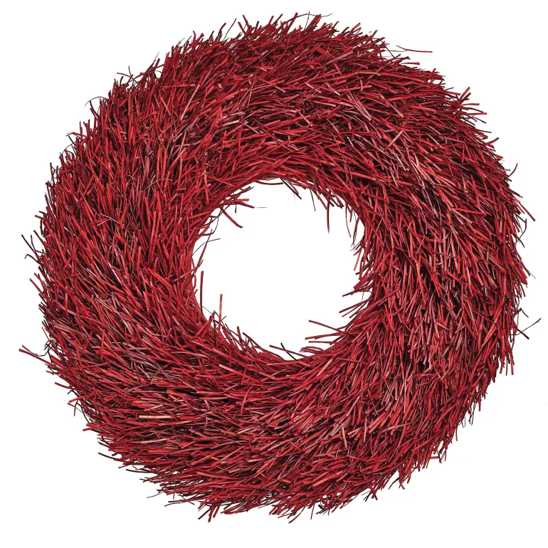 Natural Reed Wonderland Wreath, 36" Dia. (red)