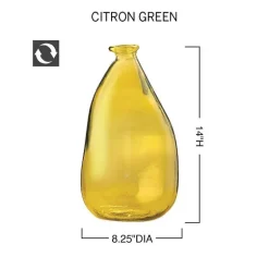 Oblong Recycled Glass Balloon Vase, 14