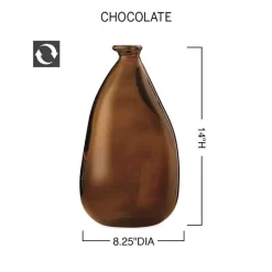 Oblong Recycled Glass Balloon Vase, 14
