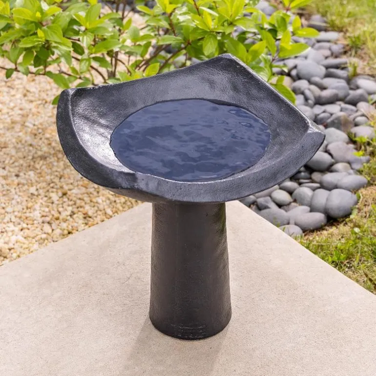 Oslo Black Birdbath