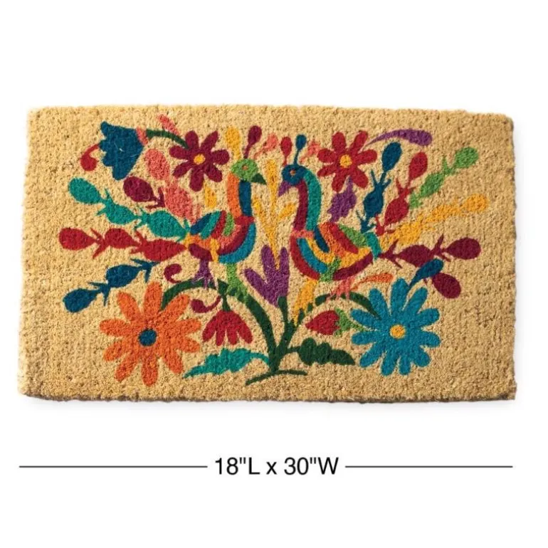 Otomi Mexican Peacock Coir Doormat