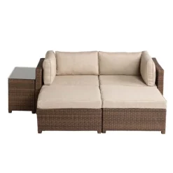 Outdoor Convertible 5-Piece Modular Lounge Set