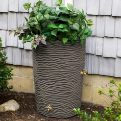 Palm 50 Gallon Rain Barrel Planter