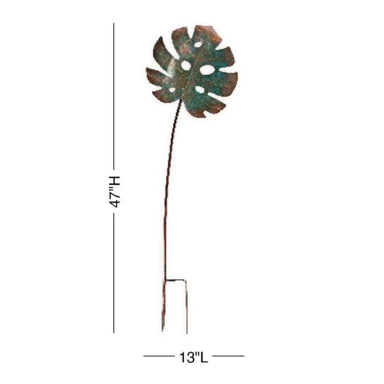 Patina Botanical Garden Stake - Monstera