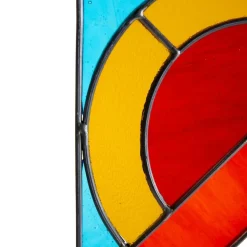 Rainbow Stained Glass Corner Art Bracket - Orange