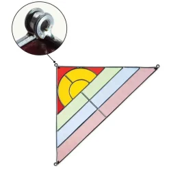 Rainbow Stained Glass Corner Art Bracket - Green
