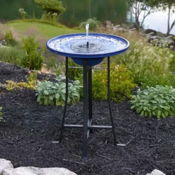 Ravenna IntelliSOLAR Ceramic Birdbath with Remote