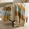 Reclaimed Cotton Woven Striped Throw