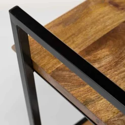 Reclaimed Live-Edge Wood Bar Cart