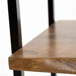 Reclaimed Live-Edge Wood Bar Cart