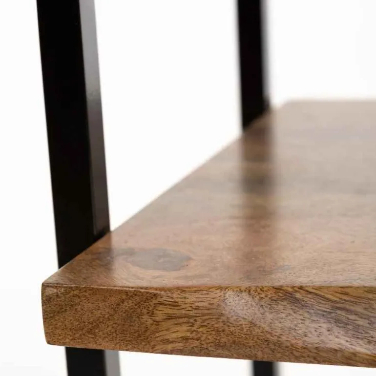 Reclaimed Live-Edge Wood Bar Cart