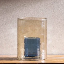 Recycled Double Glass Hurricane, Short