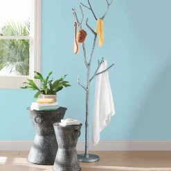 Recycled Metal Branch Coat Tree - Silver