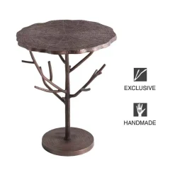 Recycled Metal Branch Side Table - Bronze