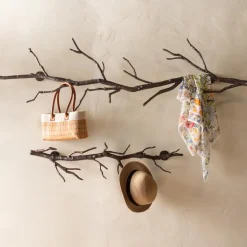 Recycled Metal Branch Wall Rack, 3' - Bronze