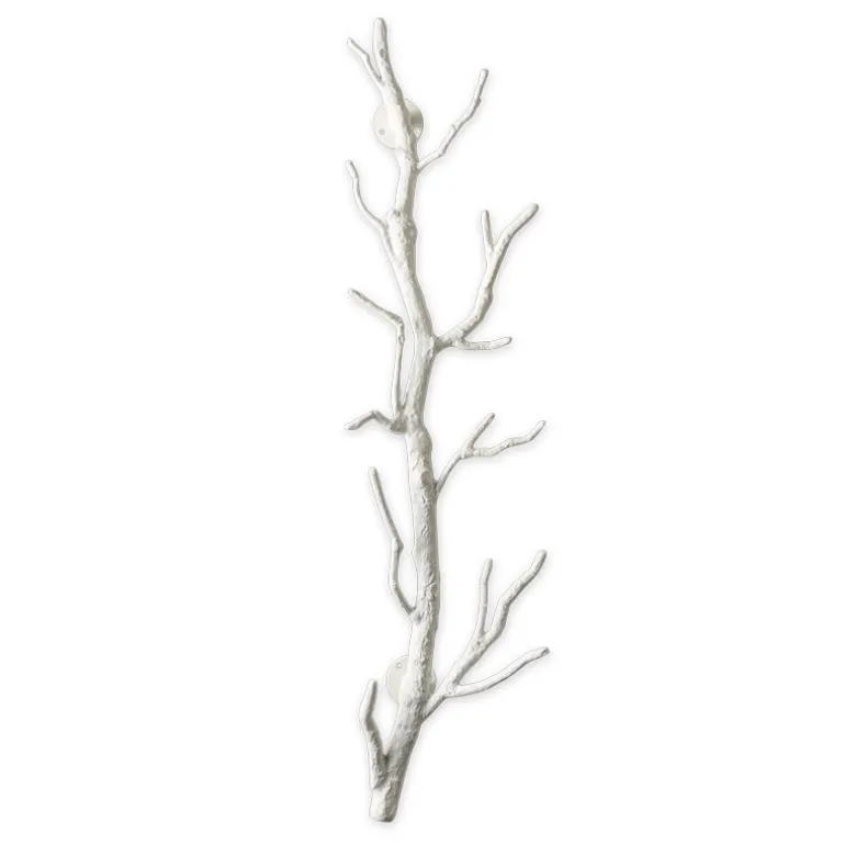 Recycled Metal Branch Wall Rack, 3' - White
