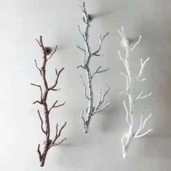 Recycled Metal Branch Wall Rack, 5' - Silver