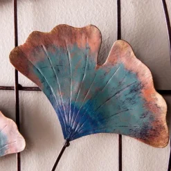 Recycled Metal Ginkgo Leaf Wall Decor