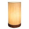 Recycled Paper Mini Lamp on Mango Wood Base - Glacier