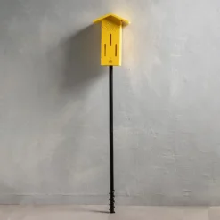 Recycled Plastic Yellow Butterfly House, Pole Mounted