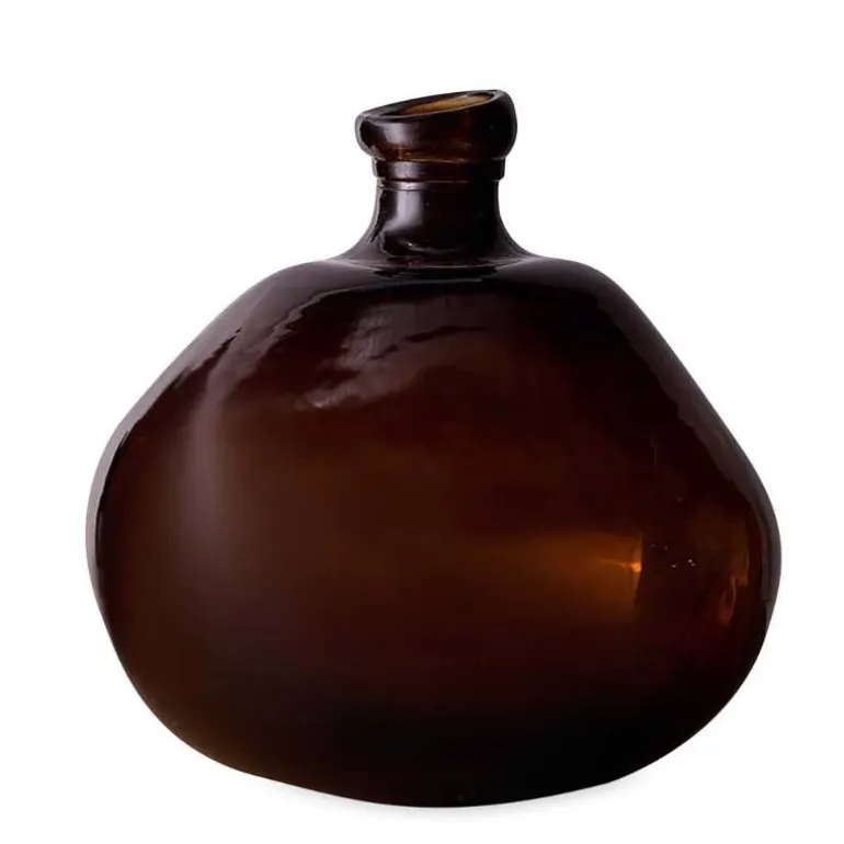 Recycled Round Glass Balloon Vases, (13")