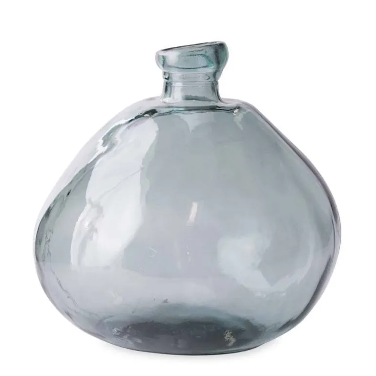 Recycled Round Glass Balloon Vases, (13")