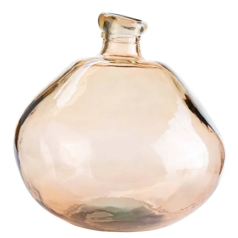 Recycled Round Glass Balloon Vases, (13")