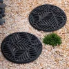 Recycled Rubber Garden Stepping Mats, Set of 3 - Leaf