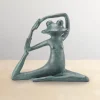 Relaxed Yoga Frog Garden Sculpture