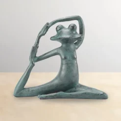 Relaxed Yoga Frog Garden Sculpture