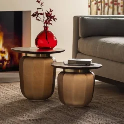 Robusto Frosted Glass Side Table