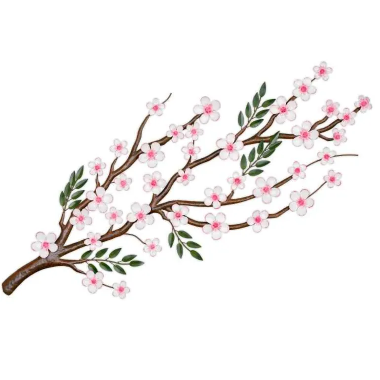 Sakura Flower Branch Metal Wall Art