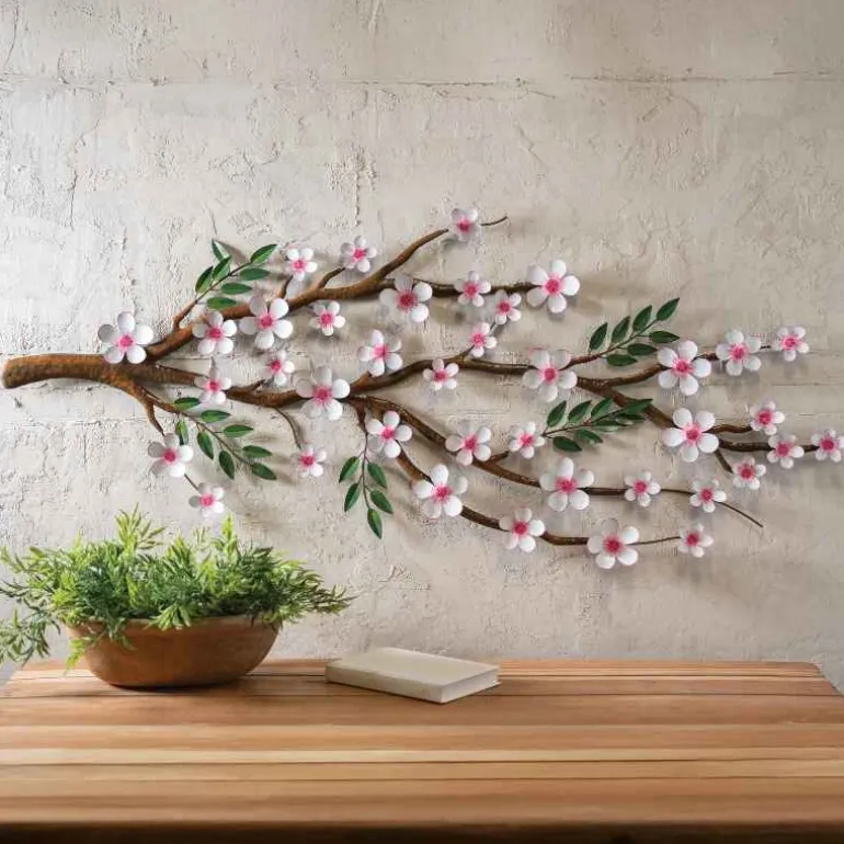 Sakura Flower Branch Metal Wall Art