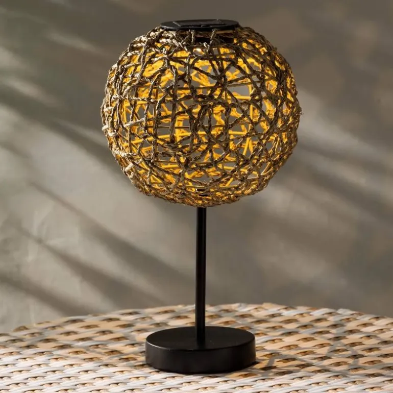 Seagrass Tabletop Solar Lantern