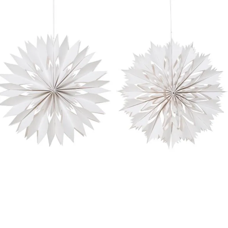 Set of 2 Hanging Paper Stars, 11.75" dia.