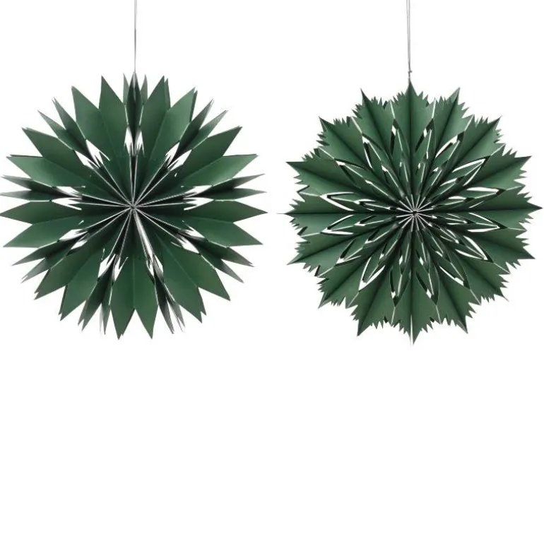 Set of 2 Hanging Paper Stars, 11.75" dia.