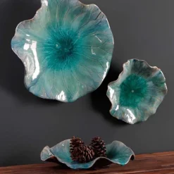 Set of Three Ceramic Blooms