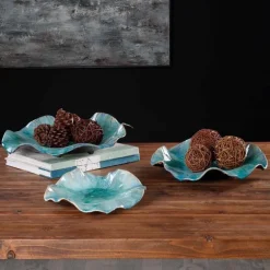 Set of Three Ceramic Blooms