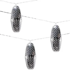Silver Metallic Marrakesh Star Solar String Lights, 10 pc.