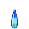 Slender Blue Ombre Glass Vase, 16.25"H