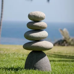 Small Giant Five Stone Cairn Outdoor Sculpture