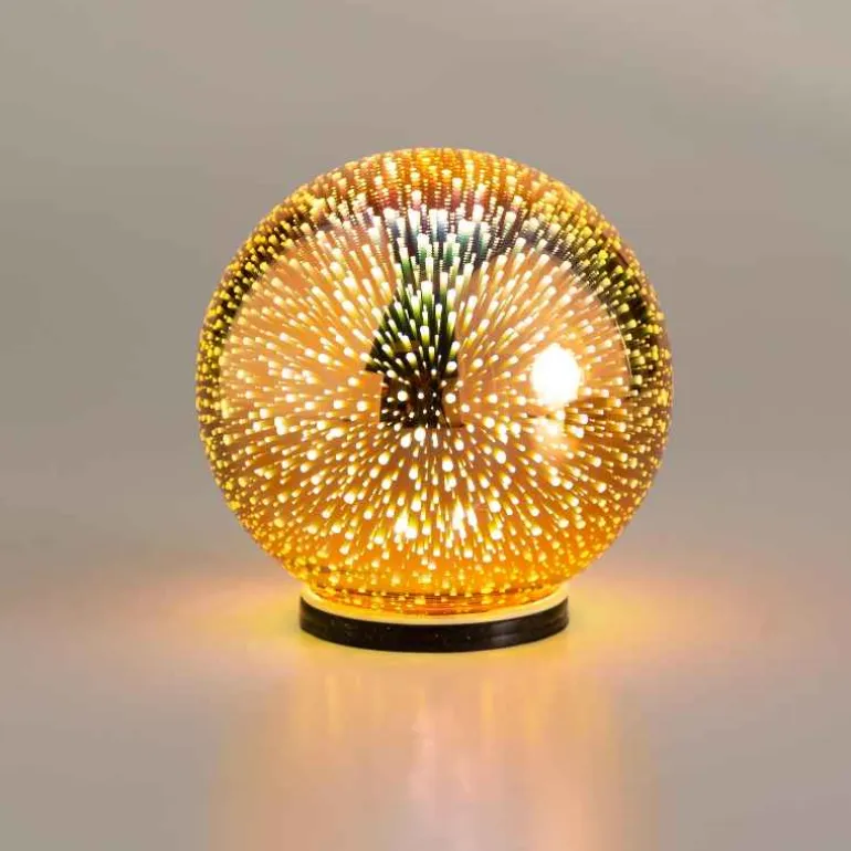 Small Mercury Glass Gazing Ball, 6" dia. - Copper