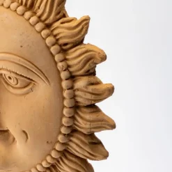 Smiling Terracotta Sun Hanging Wall Art