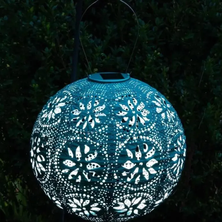 Soji Stella Boho Globe Solar Lantern - Emerald