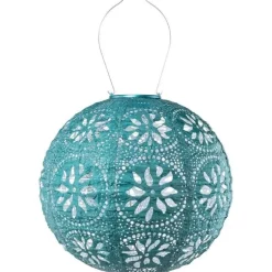Soji Stella Boho Globe Solar Lantern - Emerald