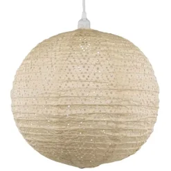 Soji Stella Nova Boho Indoor/Outdoor Tyvek Pendant Lamp, 18" (Pearl)