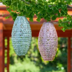 Soji Stella Wildflower Solar Lantern - Blush