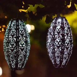 Soji Stella Wildflower Solar Lantern - Blush