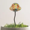 Solar-Powered Yellow Mushroom Garden Stake