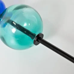 Stacking Glass Orbs Stake (dark and light blue)
